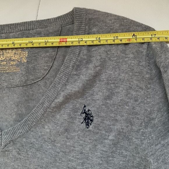 U.S.Polo Assn. Cotton Blend V- neck Long Sleeve Women’s Size L - Picture 4 of 8